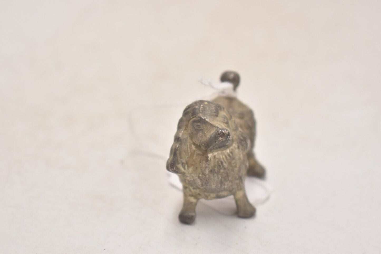 Vintage Pewter Poodle Dog Figurine Statue Ornament