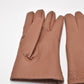 Vintage Debenhams Brown Vinyl Gloves Size 7