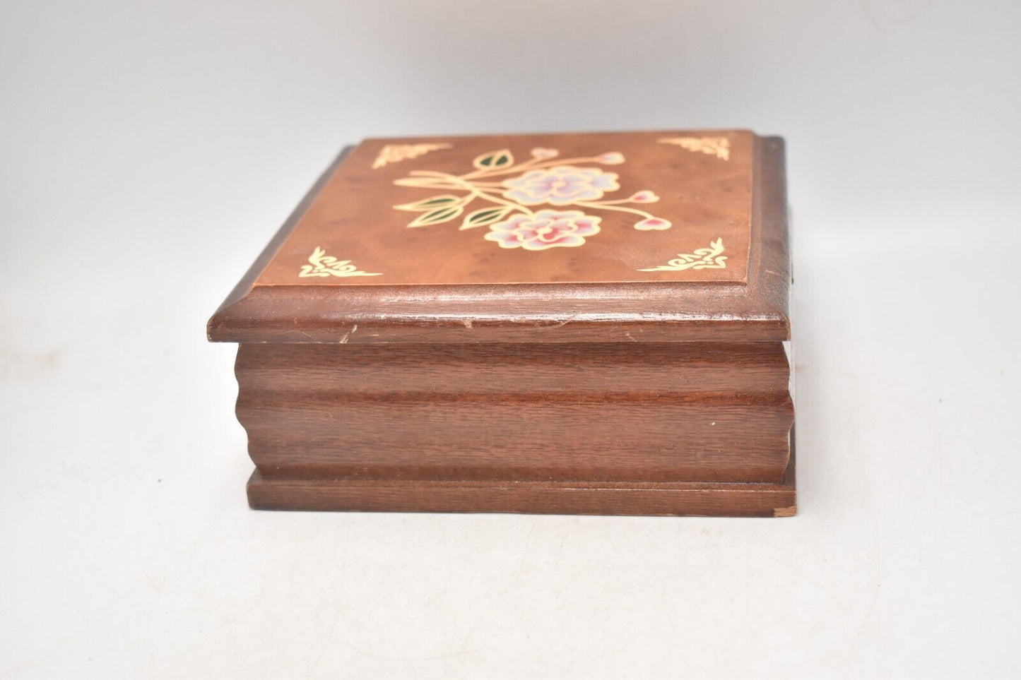 Vintage Wooden Decorative Jewellery Box, Trinket Box, Storage Box