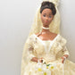 Vintage 1970s Black Barbie Clone Doll in Wedding Dress and Judy Shoes