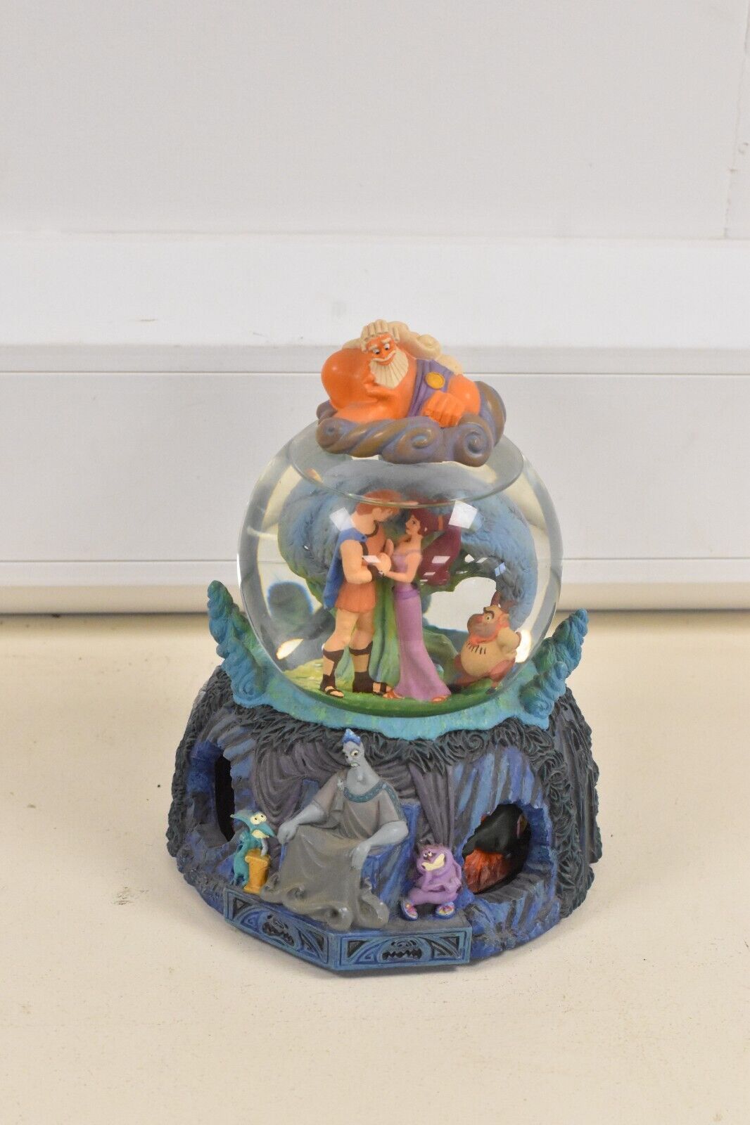 Disney Hercules Megara & Hades Musical Snow Globe – "I Won’t Say" Rotating Base