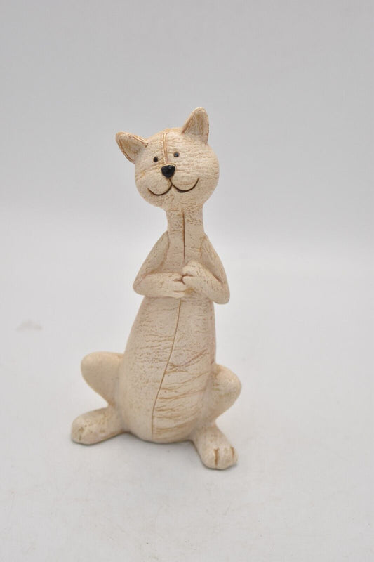 Vintage Long Neck Resin Cat Figurine Statue Ornament