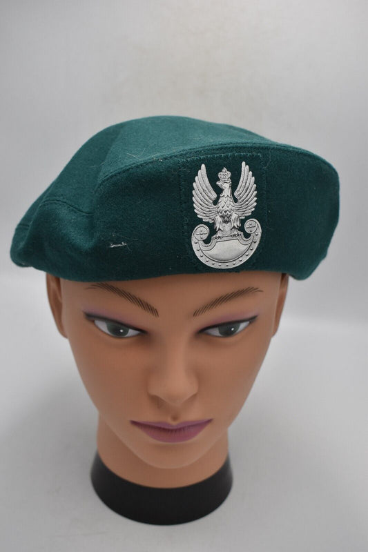 Vintage Polish Army Green Beret – Size 58