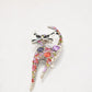 Vintage Cat Rhinestone Multi Colour Brooch Ladies Brooch Women's Brooch