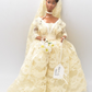 Vintage 1970s Black Barbie Clone Doll in Wedding Dress and Judy Shoes