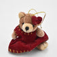 Vintage Artist Teddy Bear in a Dress Mini Plush Ornament/ Decoration