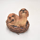 Vintage Cocker Spaniel Dogs Cuddling Figurine Statue Ornament