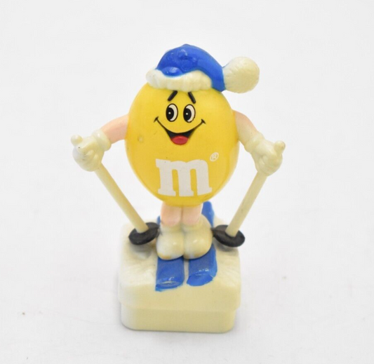 M&M's Yellow Character Skier Cake Topper 1993