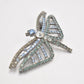 Vintage Dragonfly Brooch Blue Rhinestone Ladies Brooch Women's Brooch