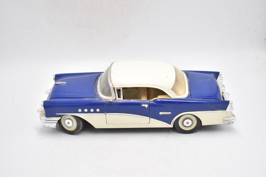 MIRA 1955 Buick Century Convertible Dark Blue/White Scale 1/18 Model Car