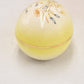 Vintage Faberge Egg Trinket Box Yellow and Gold with Daisy Flowers Ceramic