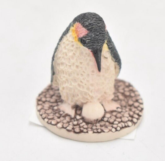 Vintage Penguin Brooding Figurine Statue Ornament Made in Scotland