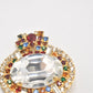 Vintage Brooch Gold Tone Rhinestone Ladies Brooch Women's Brooch