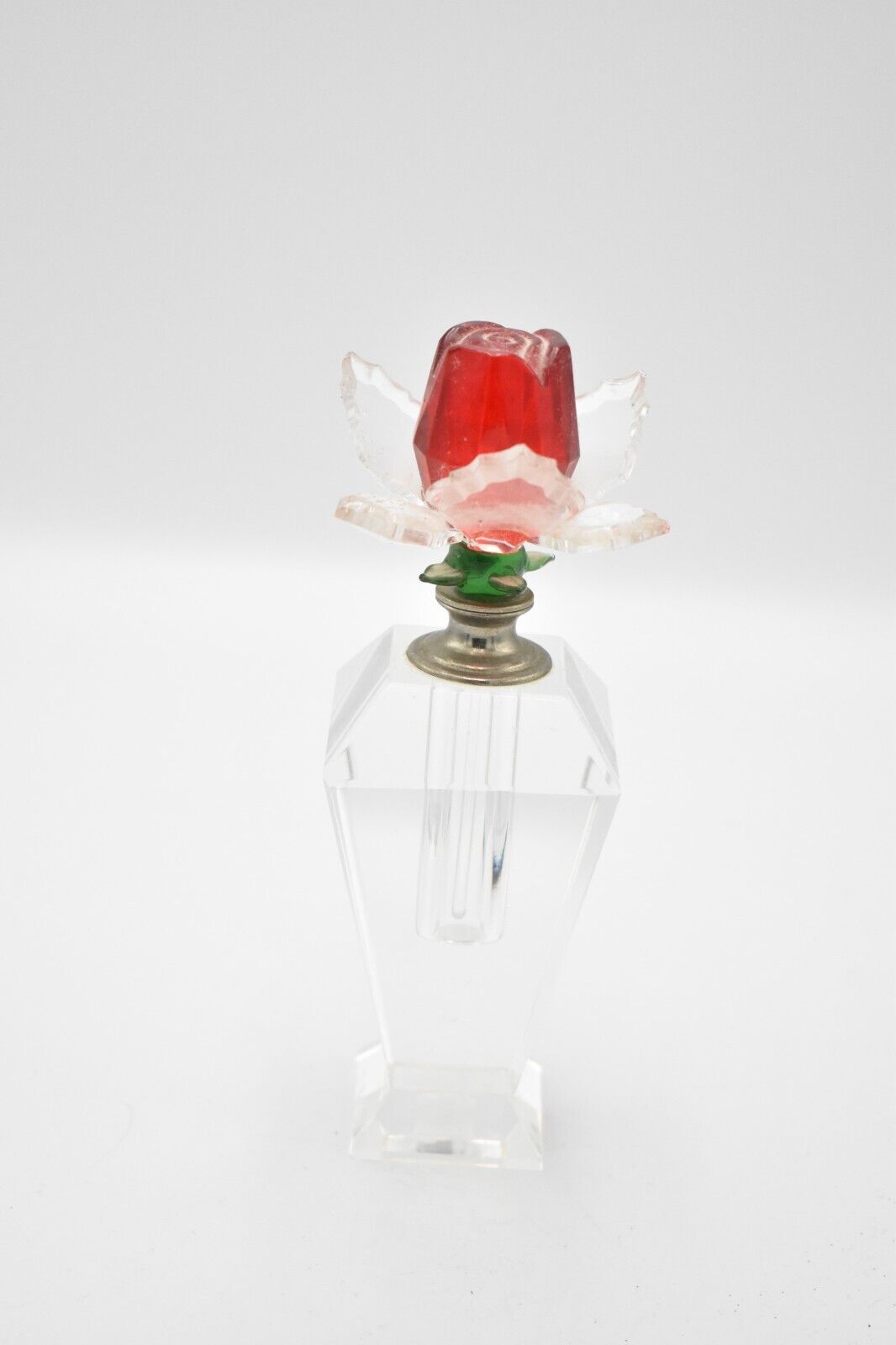 Vintage 3D Rose Glass Decorative Perfume Bottle