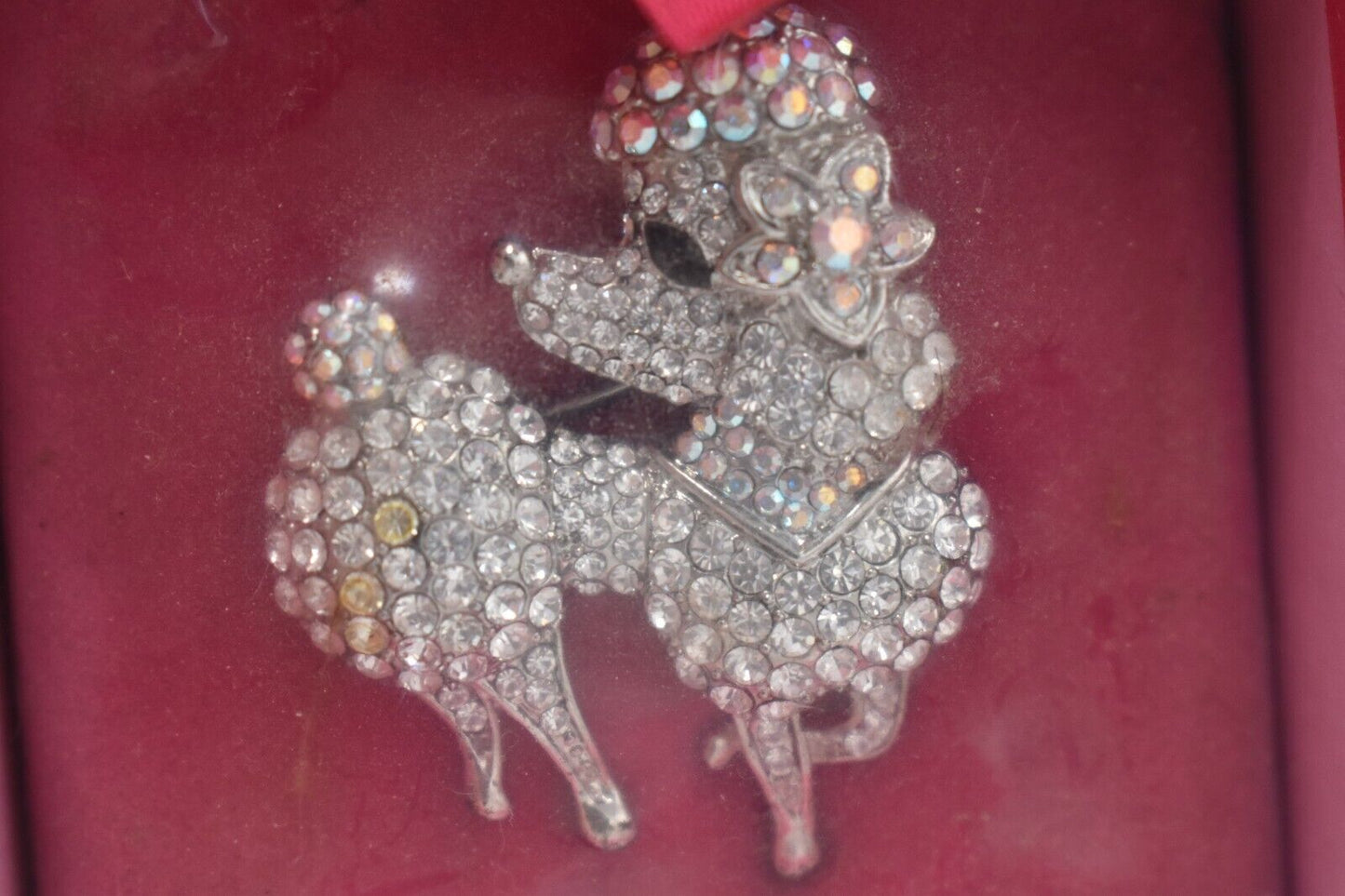 Vintage Butler & Wilson Crystal Encrusted Poodle Dog Brooch Ladies Jewellery