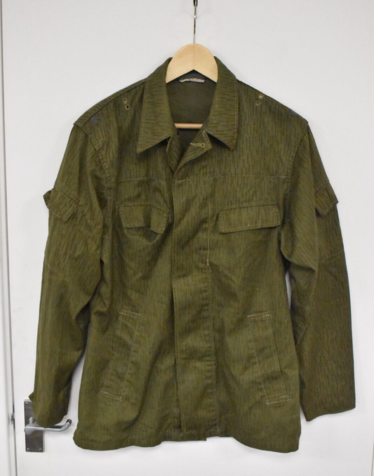 Vintage East German Army Strichtarn Raindrop Utility Shirt - 40" Chest Military