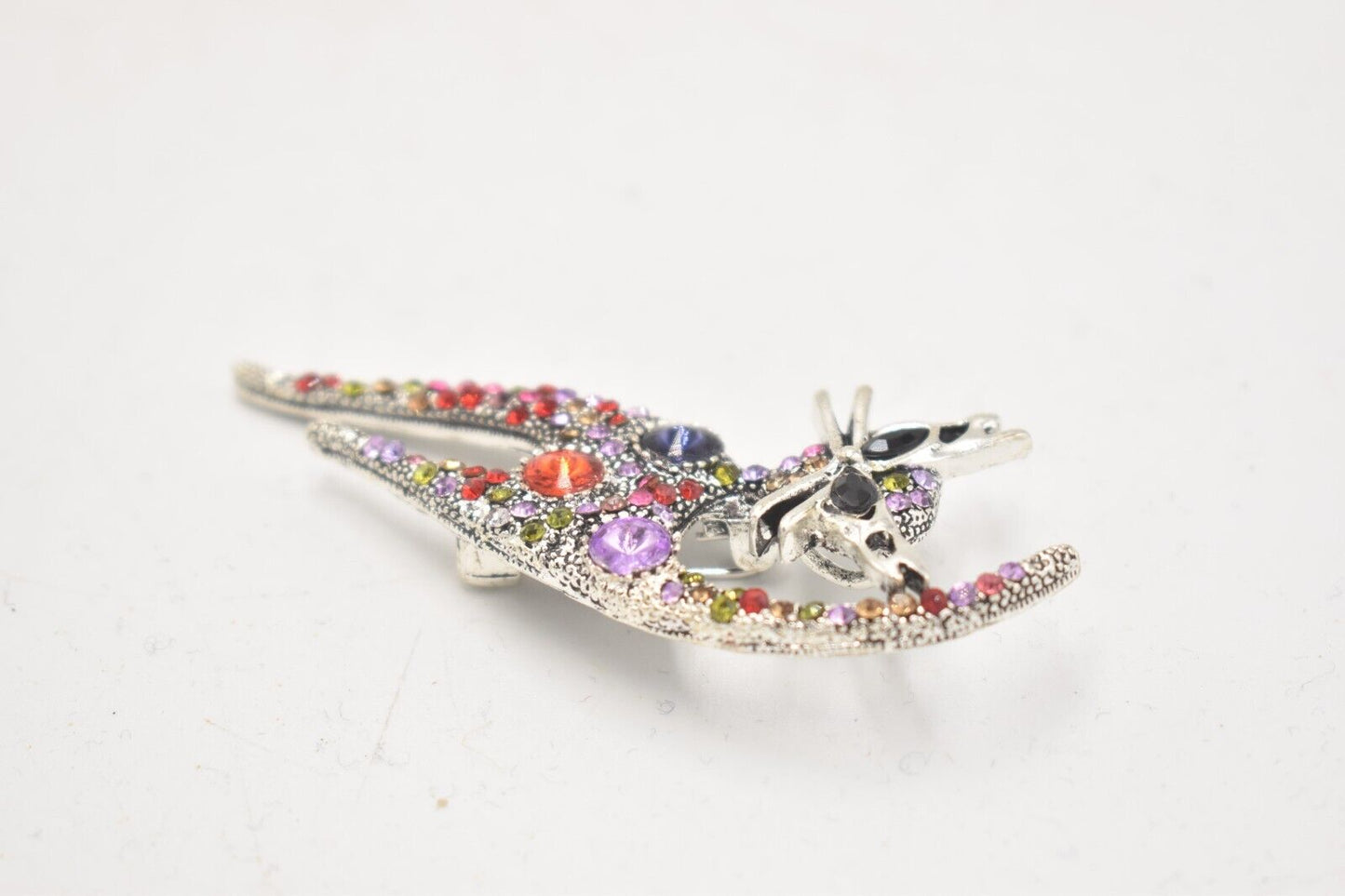 Vintage Cat Rhinestone Multi Colour Brooch Ladies Brooch Women's Brooch