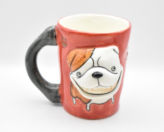 Aiyara Homestore Doggy Club Hand Painted Coffee Mug Tea Cup