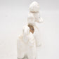 Vintage Rynbende Pottery White Poodle Dog Bottle Cherry Brandy Holland Ceramic