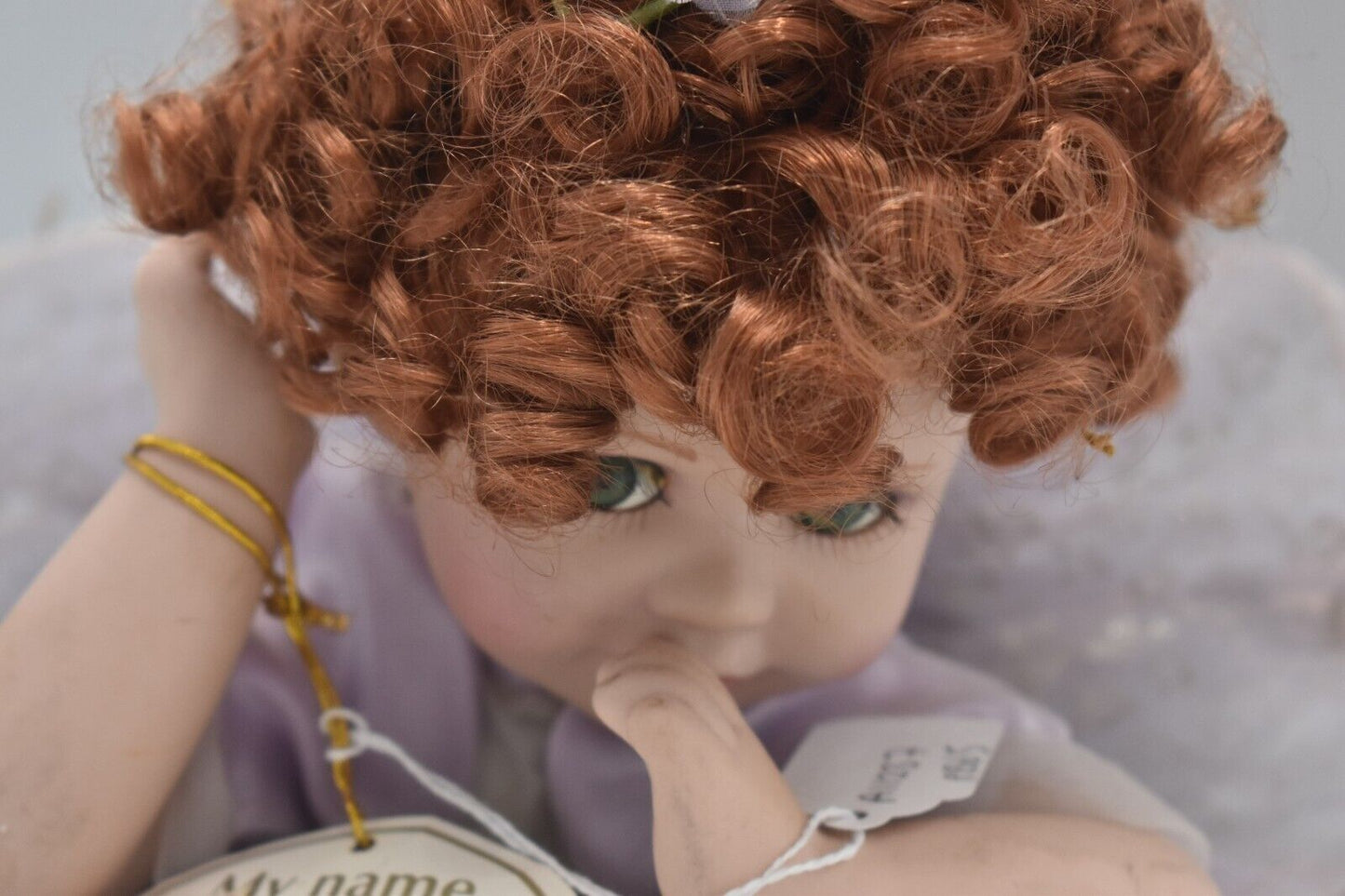 Vintage Genuine Porcelain Doll Nightsong Retired & Tagged Ginger Hair, Blue Eyes