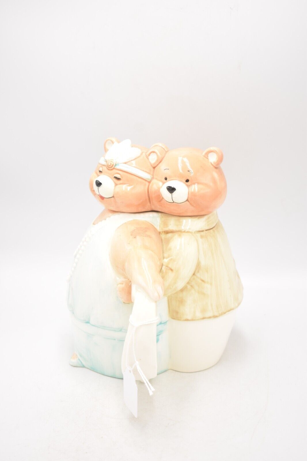 Vintage Teddy Bear Couple Ballroom Dancing Teapot Novelty Decorative Collectible