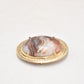 Vintage Agate Oval Stone Brooch, Costume Jewellery Ladies Womens