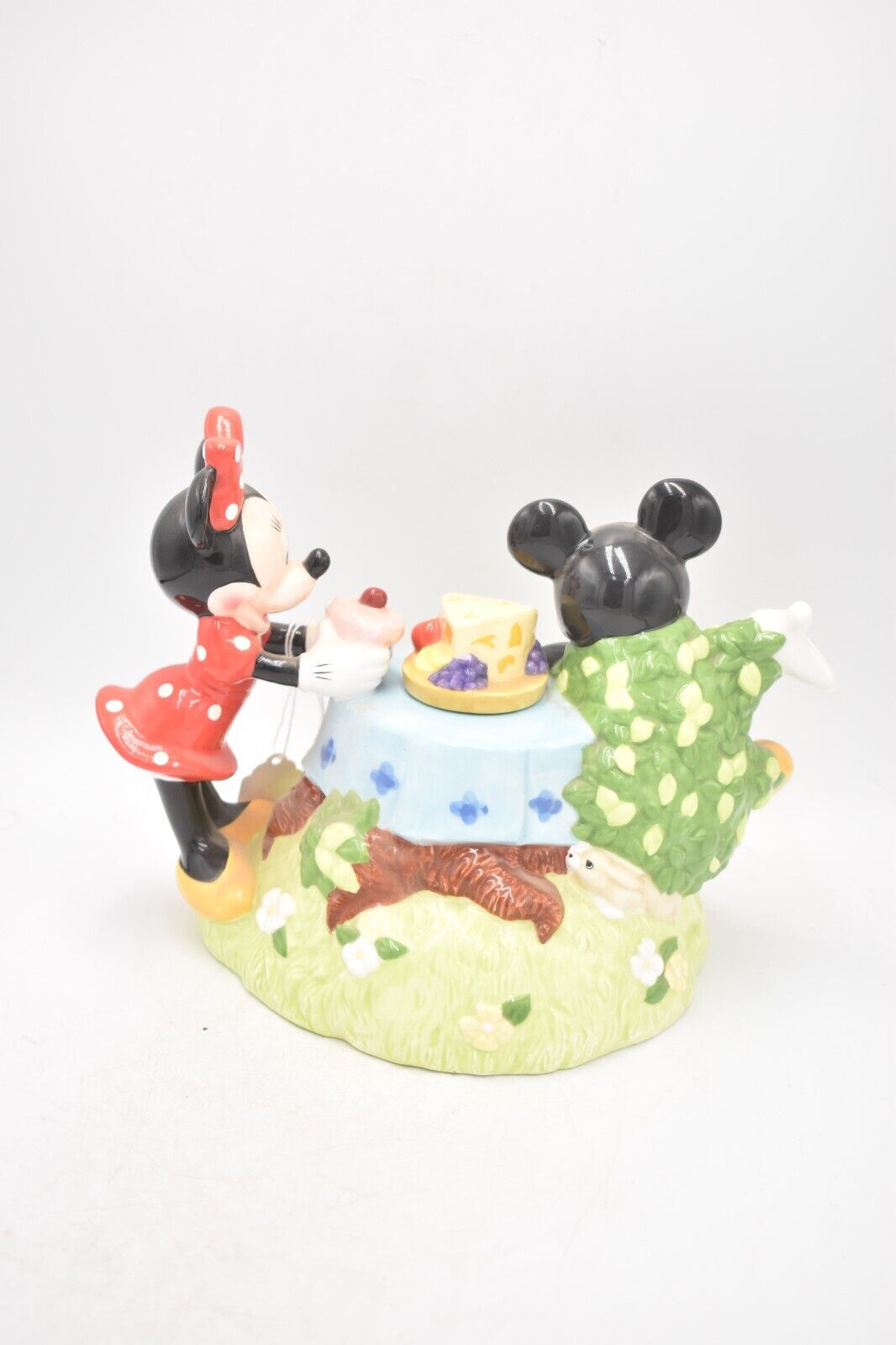 Vintage Disney Mickey and Minnie Mouse Picnic Teapot Decorative Collectible