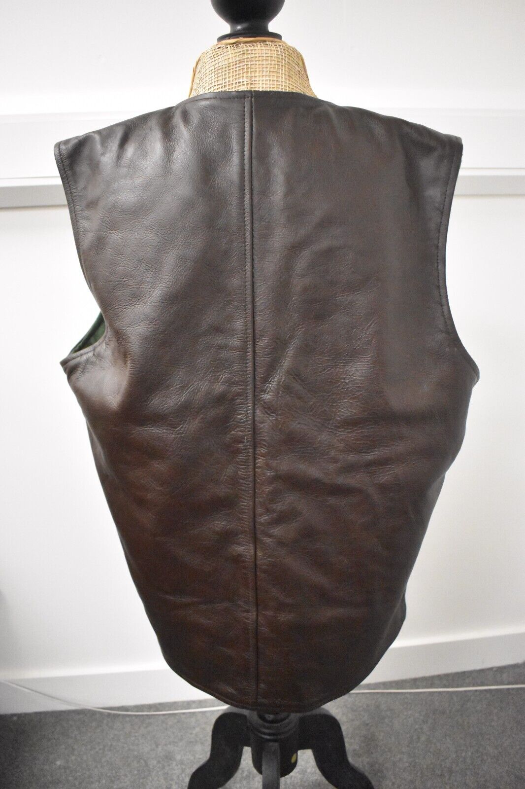 Reproduction WWI British Army Leather and Wool Brown Jerkin Size M