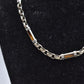 Vintage Sterling Silver Necklace with Tiger Eye Gemstones - 42cm