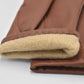 Vintage Debenhams Brown Vinyl Gloves Size 7