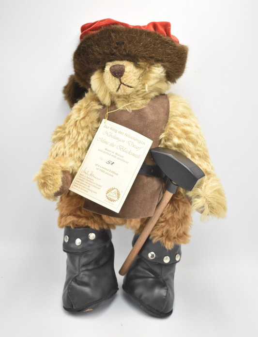 Hermann Teddy Bear Golden Mohair Nibelungen Dwarf Mime The Blacksmith Retired