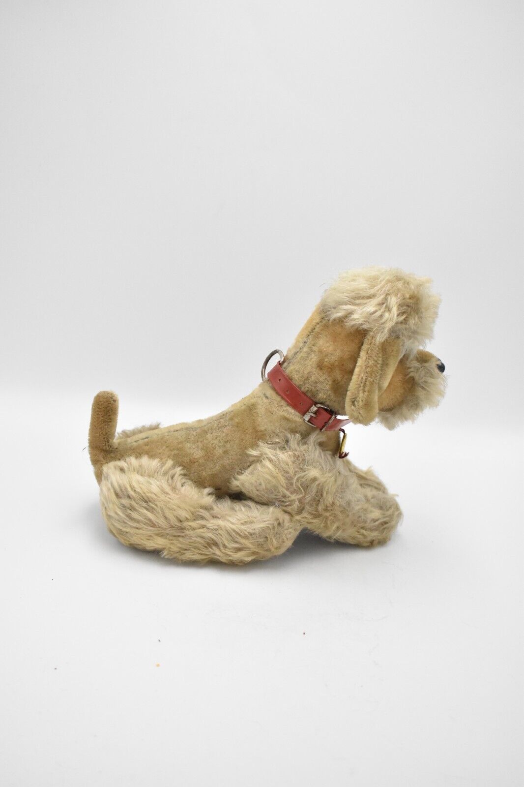 Vintage Hermann Poodle Dog Mohair Jointed, Glass Eyes