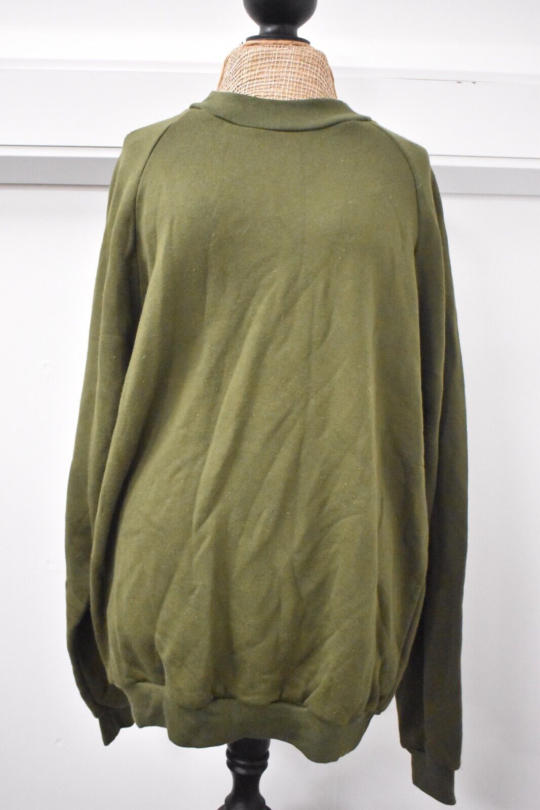 Vintage Polish Army Olive Green Crew Neck Jumper Size 98/170