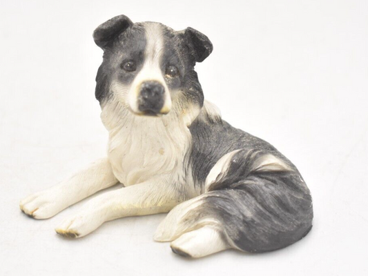 Vintage Border Collie Sheep Dog Figurine Statue Ornament Decorative