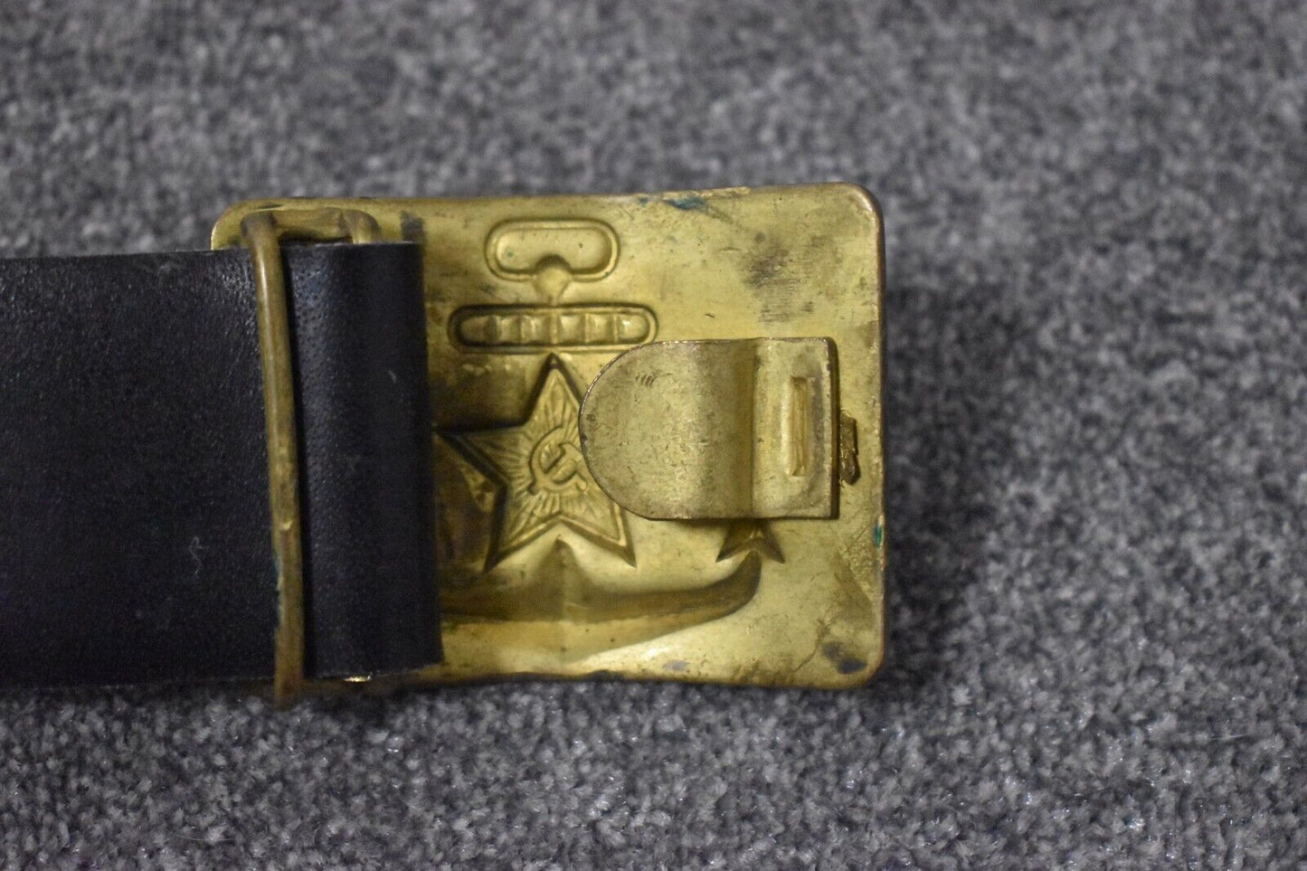 Original Russian Soviet Naval Navy Military Sailor's Belt Buckle Belt USSR Marin