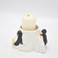 Vintage Penguin Candle Holder Ceramic Decorative