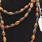 Vintage Retro Multi Colour Beaded Ladies Long Necklace Costume Jewellery 60cm