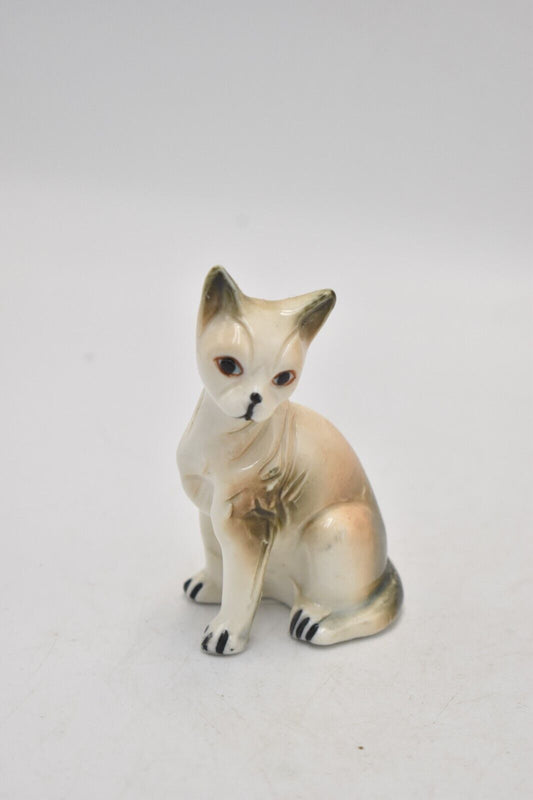 Vintage USSR Siamese Cat Figurine Statue Ornament