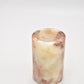 Vintage Onyx Marble Tea Lighter Holder Red, Brown and Cream