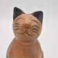 Vintage Wooden Cat Figurine Statue Ornament