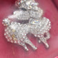 Vintage Butler & Wilson Crystal Encrusted Poodle Dog Brooch Ladies Jewellery