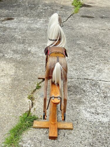 Vintage Children's Wooden Rocking Horse