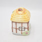 Vintage Ceramic Cottage Sugar Pot Hand Painted Novelty Decorative Collectible