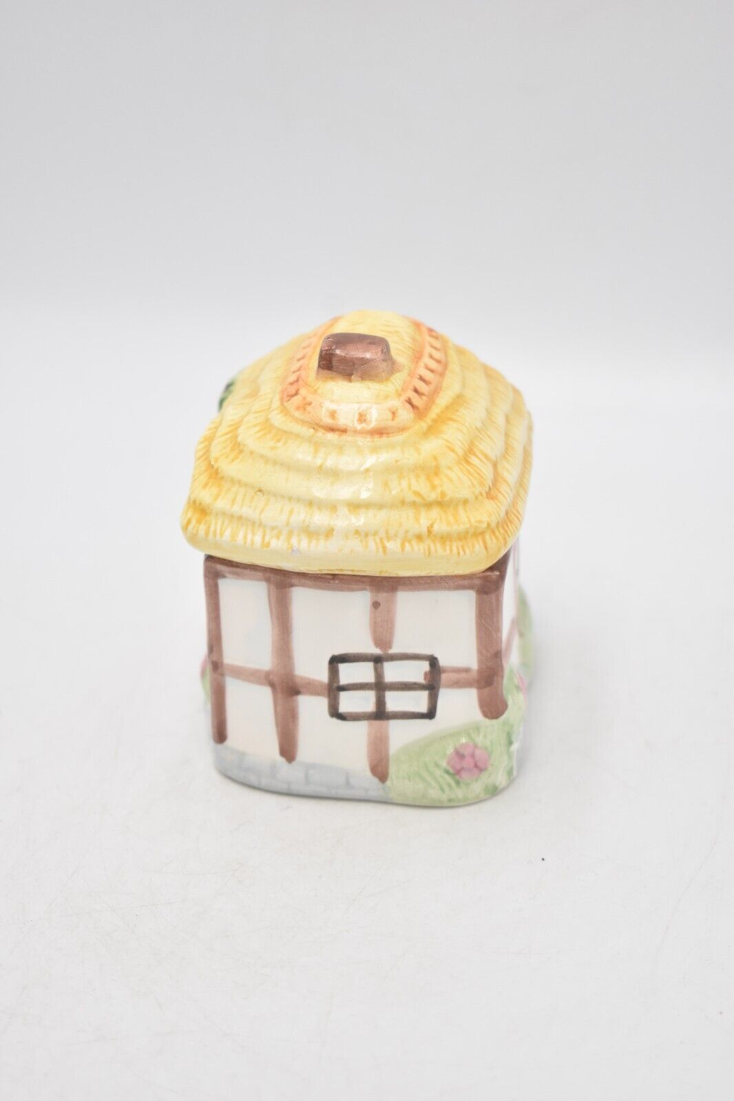 Vintage Ceramic Cottage Sugar Pot Hand Painted Novelty Decorative Collectible