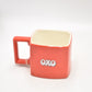 Vintage 100 Years of Oxo Coffee Mug Tea Cup Collectible Red Square