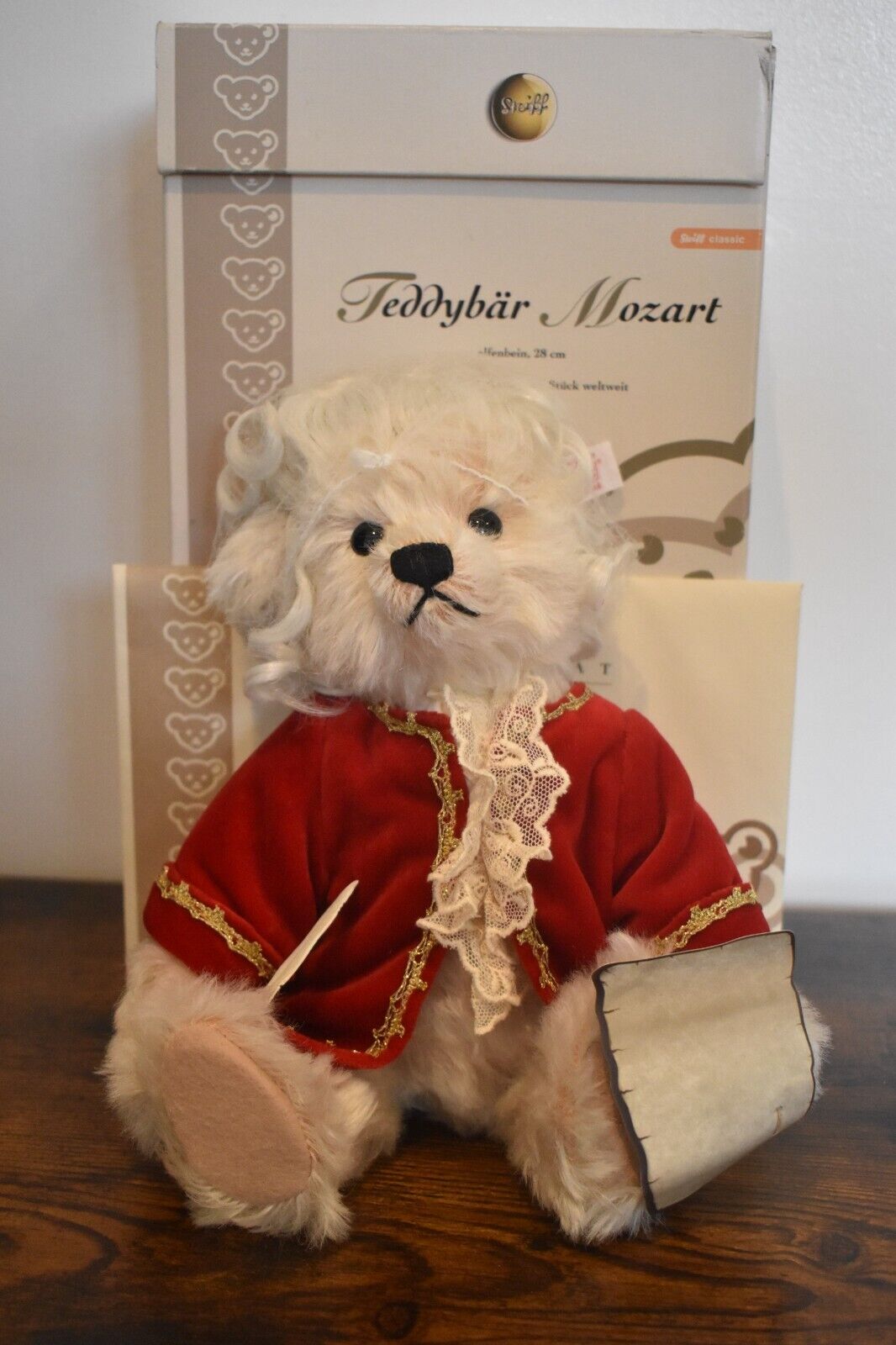 Steiff Mozart Musical Teddy Bear 656408 Limited Edition Retired Boxed