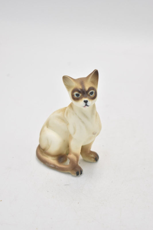 Vintage 1960's Siamese Cat Figurine Statue Ornament Matt Finish