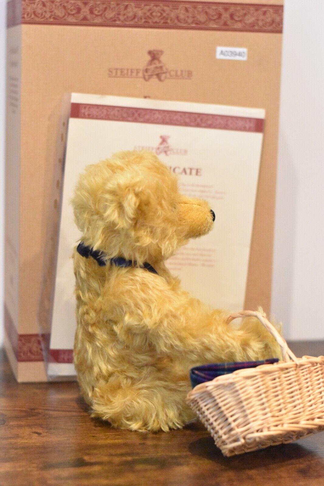 Steiff 1997 Picnic Teddy Bear Growler 420108 Limited Edition Retired Boxed