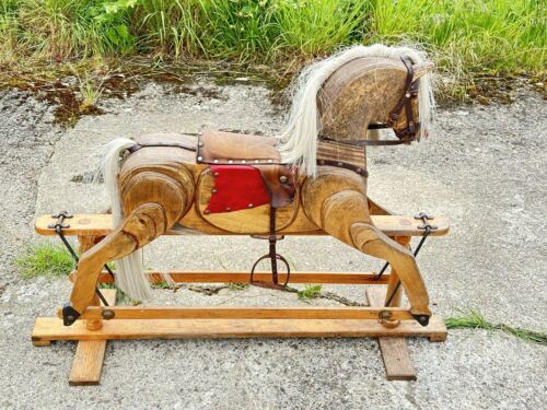 Vintage Children's Wooden Rocking Horse