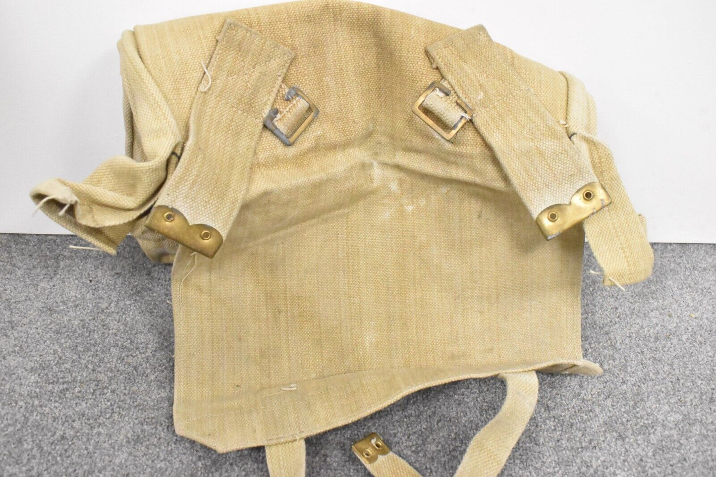 WWII British Army Haversack Satchel Canvas Bag - Dated BSC 1942